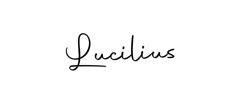 Design your own signature with our free online signature maker. With this signature software, you can create a handwritten (Autography-DOLnW) signature for name Lucilius. Lucilius signature style 10 images and pictures png