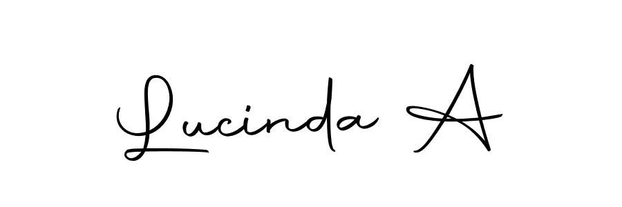 Lucinda A stylish signature style. Best Handwritten Sign (Autography-DOLnW) for my name. Handwritten Signature Collection Ideas for my name Lucinda A. Lucinda A signature style 10 images and pictures png