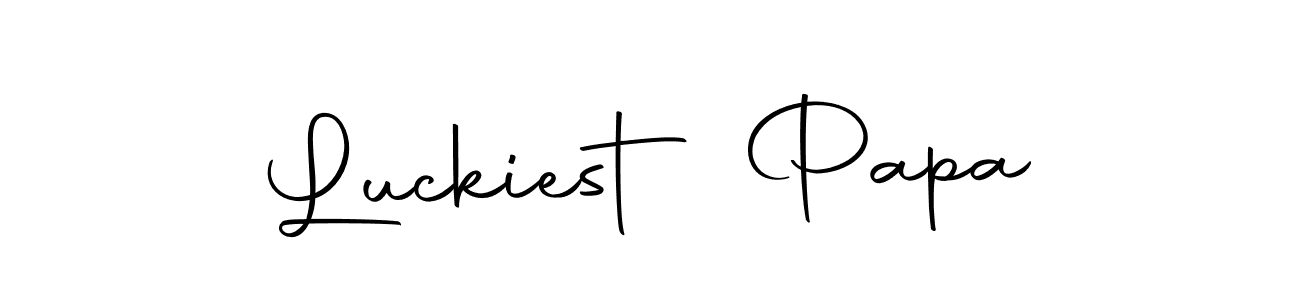 Similarly Autography-DOLnW is the best handwritten signature design. Signature creator online .You can use it as an online autograph creator for name Luckiest Papa. Luckiest Papa signature style 10 images and pictures png