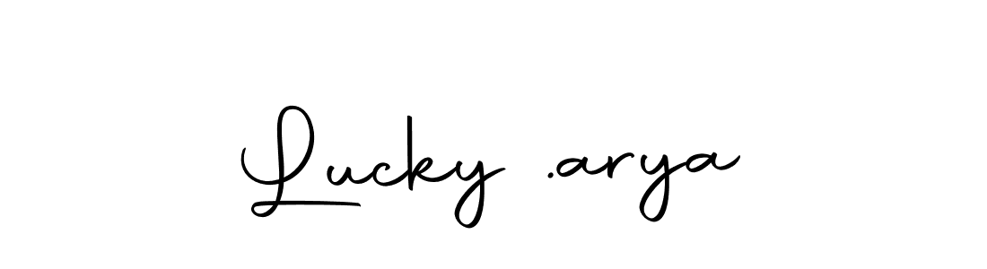 Make a beautiful signature design for name Lucky .arya. With this signature (Autography-DOLnW) style, you can create a handwritten signature for free. Lucky .arya signature style 10 images and pictures png