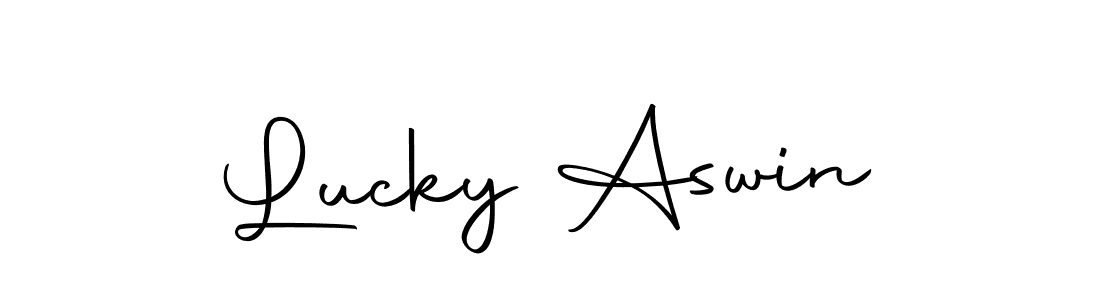 if you are searching for the best signature style for your name Lucky Aswin. so please give up your signature search. here we have designed multiple signature styles  using Autography-DOLnW. Lucky Aswin signature style 10 images and pictures png