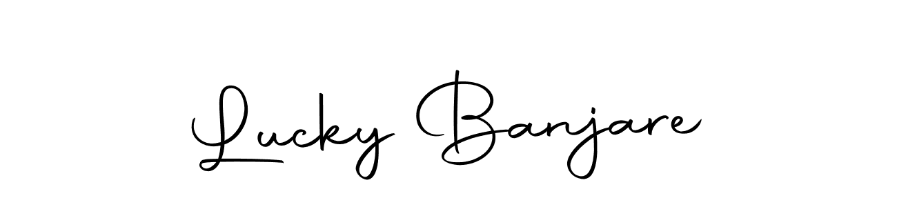 Design your own signature with our free online signature maker. With this signature software, you can create a handwritten (Autography-DOLnW) signature for name Lucky Banjare. Lucky Banjare signature style 10 images and pictures png