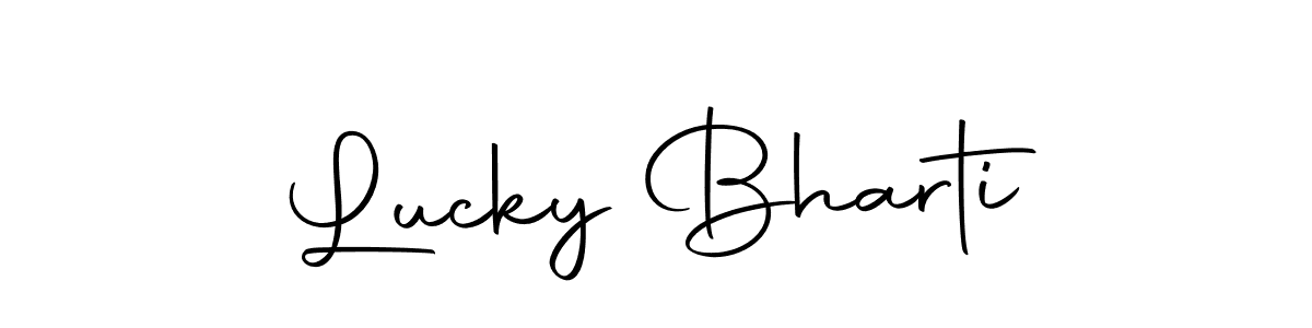 Lucky Bharti stylish signature style. Best Handwritten Sign (Autography-DOLnW) for my name. Handwritten Signature Collection Ideas for my name Lucky Bharti. Lucky Bharti signature style 10 images and pictures png