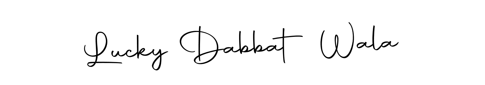 Use a signature maker to create a handwritten signature online. With this signature software, you can design (Autography-DOLnW) your own signature for name Lucky Dabbat Wala. Lucky Dabbat Wala signature style 10 images and pictures png
