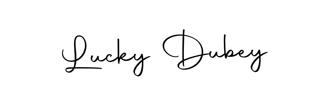 Use a signature maker to create a handwritten signature online. With this signature software, you can design (Autography-DOLnW) your own signature for name Lucky Dubey. Lucky Dubey signature style 10 images and pictures png