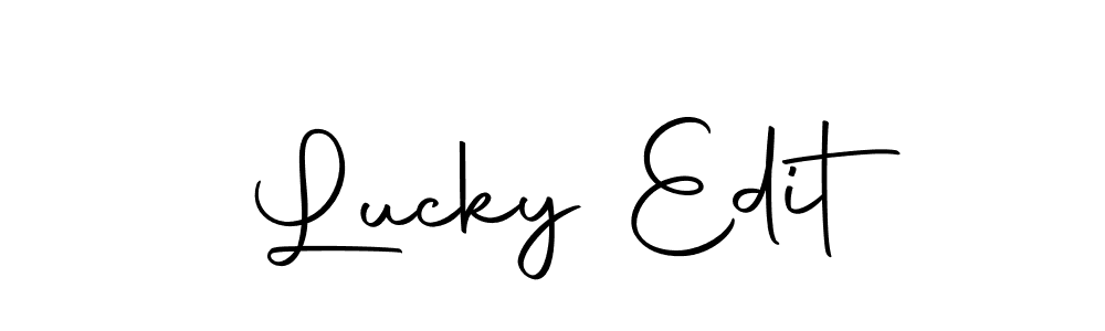 It looks lik you need a new signature style for name Lucky Edit. Design unique handwritten (Autography-DOLnW) signature with our free signature maker in just a few clicks. Lucky Edit signature style 10 images and pictures png