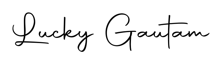 It looks like you need a new signature style for name Lucky Gautam. Design unique handwritten (Autography-DOLnW) signature with our free signature maker in just a few clicks. Lucky Gautam signature style 10 images and pictures png