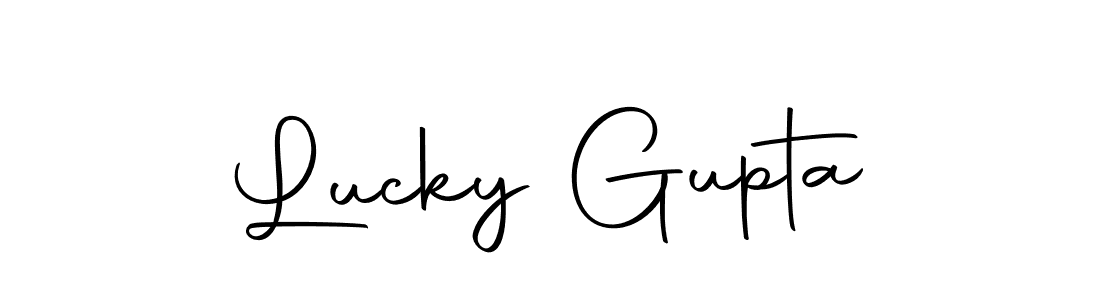 How to make Lucky Gupta name signature. Use Autography-DOLnW style for creating short signs online. This is the latest handwritten sign. Lucky Gupta signature style 10 images and pictures png