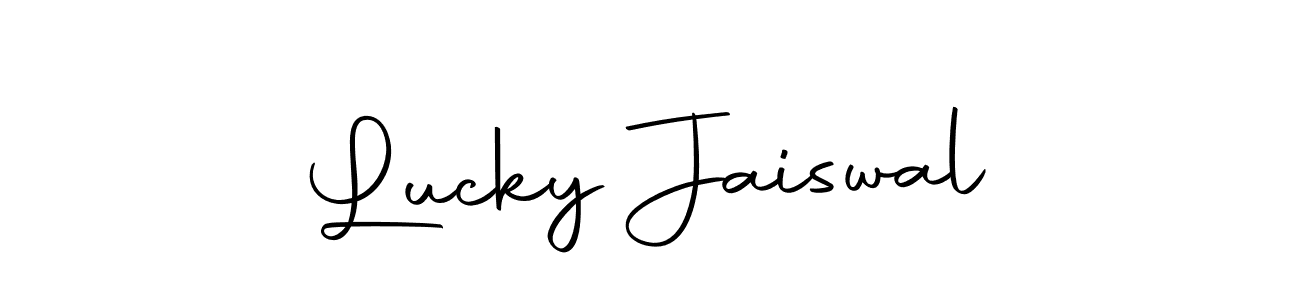 Design your own signature with our free online signature maker. With this signature software, you can create a handwritten (Autography-DOLnW) signature for name Lucky Jaiswal. Lucky Jaiswal signature style 10 images and pictures png