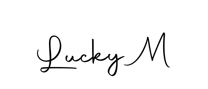 Make a beautiful signature design for name Lucky M. Use this online signature maker to create a handwritten signature for free. Lucky M signature style 10 images and pictures png