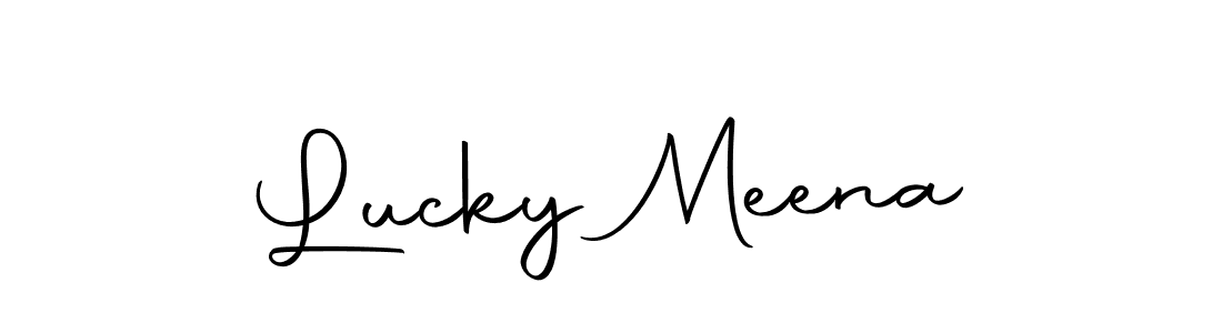 Create a beautiful signature design for name Lucky Meena. With this signature (Autography-DOLnW) fonts, you can make a handwritten signature for free. Lucky Meena signature style 10 images and pictures png