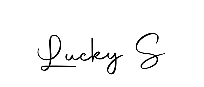 Create a beautiful signature design for name Lucky S. With this signature (Autography-DOLnW) fonts, you can make a handwritten signature for free. Lucky S signature style 10 images and pictures png