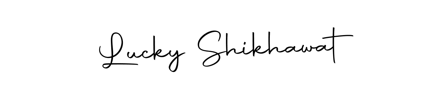 Use a signature maker to create a handwritten signature online. With this signature software, you can design (Autography-DOLnW) your own signature for name Lucky Shikhawat. Lucky Shikhawat signature style 10 images and pictures png