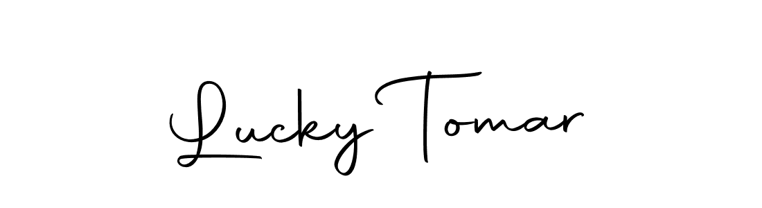 Here are the top 10 professional signature styles for the name Lucky Tomar. These are the best autograph styles you can use for your name. Lucky Tomar signature style 10 images and pictures png