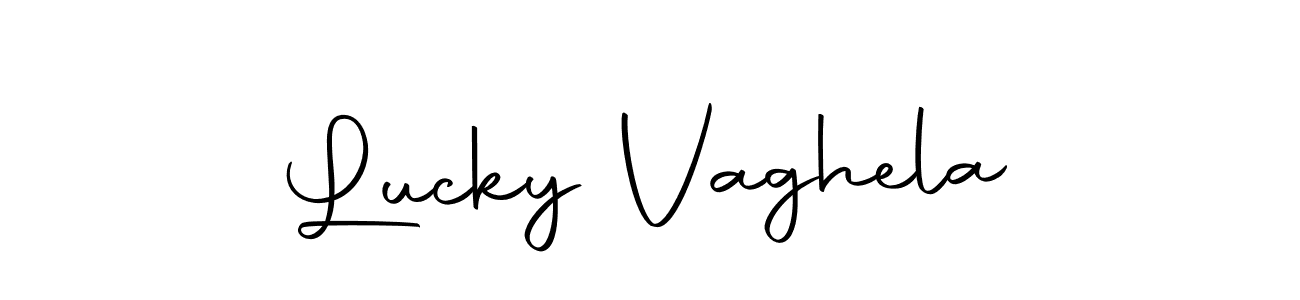 Lucky Vaghela stylish signature style. Best Handwritten Sign (Autography-DOLnW) for my name. Handwritten Signature Collection Ideas for my name Lucky Vaghela. Lucky Vaghela signature style 10 images and pictures png