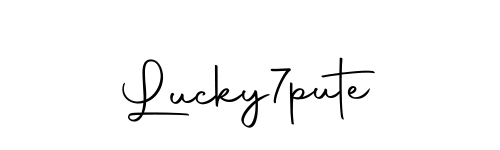 Here are the top 10 professional signature styles for the name Lucky7pute. These are the best autograph styles you can use for your name. Lucky7pute signature style 10 images and pictures png