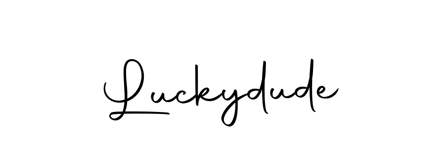 Create a beautiful signature design for name Luckydude. With this signature (Autography-DOLnW) fonts, you can make a handwritten signature for free. Luckydude signature style 10 images and pictures png