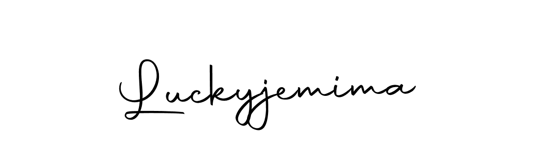 Design your own signature with our free online signature maker. With this signature software, you can create a handwritten (Autography-DOLnW) signature for name Luckyjemima. Luckyjemima signature style 10 images and pictures png