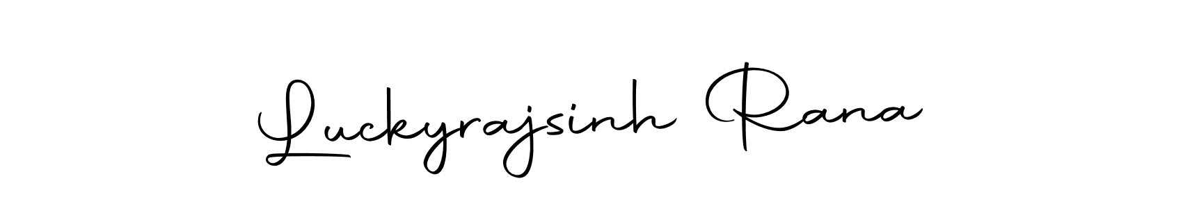 Create a beautiful signature design for name Luckyrajsinh Rana. With this signature (Autography-DOLnW) fonts, you can make a handwritten signature for free. Luckyrajsinh Rana signature style 10 images and pictures png