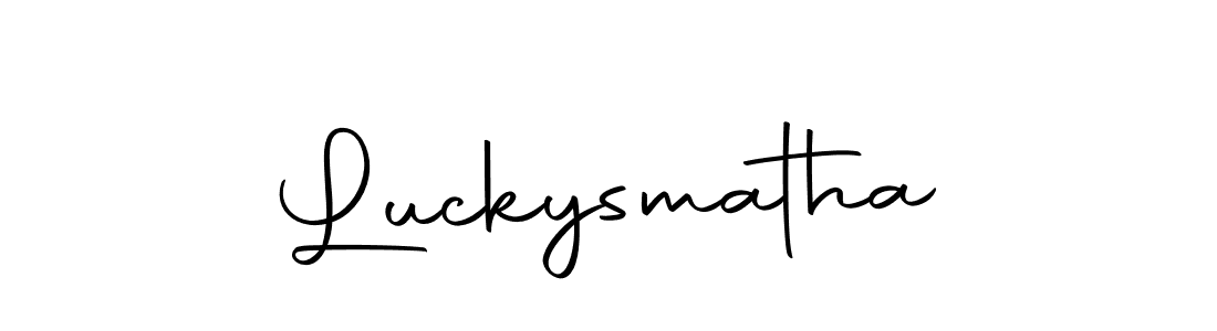 Create a beautiful signature design for name Luckysmatha. With this signature (Autography-DOLnW) fonts, you can make a handwritten signature for free. Luckysmatha signature style 10 images and pictures png