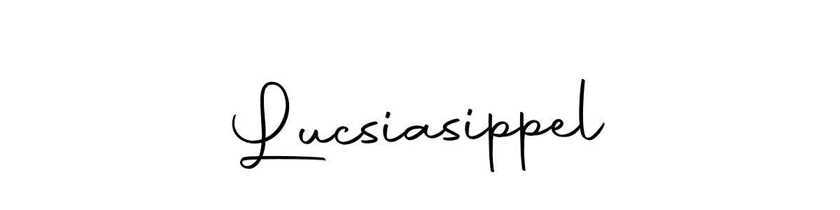 Use a signature maker to create a handwritten signature online. With this signature software, you can design (Autography-DOLnW) your own signature for name Lucsiasippel. Lucsiasippel signature style 10 images and pictures png