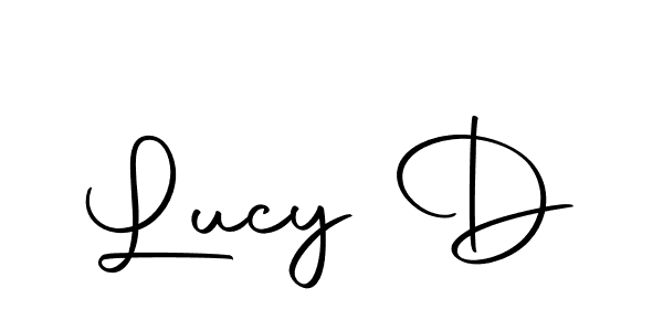 Lucy D stylish signature style. Best Handwritten Sign (Autography-DOLnW) for my name. Handwritten Signature Collection Ideas for my name Lucy D. Lucy D signature style 10 images and pictures png
