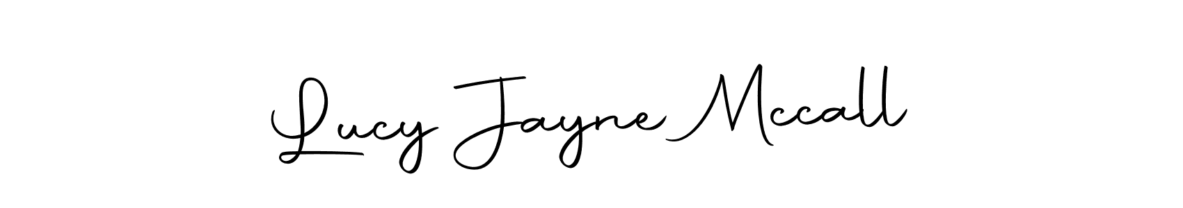 How to make Lucy Jayne Mccall name signature. Use Autography-DOLnW style for creating short signs online. This is the latest handwritten sign. Lucy Jayne Mccall signature style 10 images and pictures png