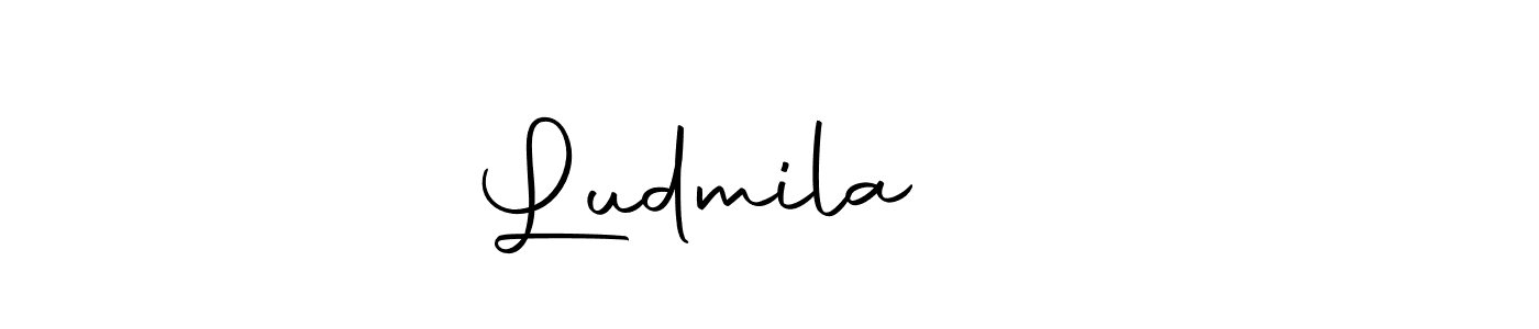 Design your own signature with our free online signature maker. With this signature software, you can create a handwritten (Autography-DOLnW) signature for name Ludmila ♥️. Ludmila ♥️ signature style 10 images and pictures png