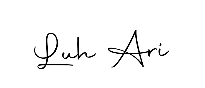 This is the best signature style for the Luh Ari name. Also you like these signature font (Autography-DOLnW). Mix name signature. Luh Ari signature style 10 images and pictures png