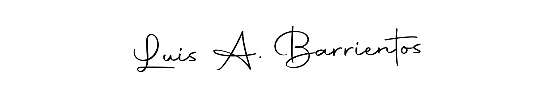 You should practise on your own different ways (Autography-DOLnW) to write your name (Luis A. Barrientos) in signature. don't let someone else do it for you. Luis A. Barrientos signature style 10 images and pictures png