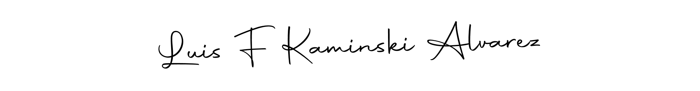 Make a beautiful signature design for name Luis F Kaminski Alvarez. With this signature (Autography-DOLnW) style, you can create a handwritten signature for free. Luis F Kaminski Alvarez signature style 10 images and pictures png