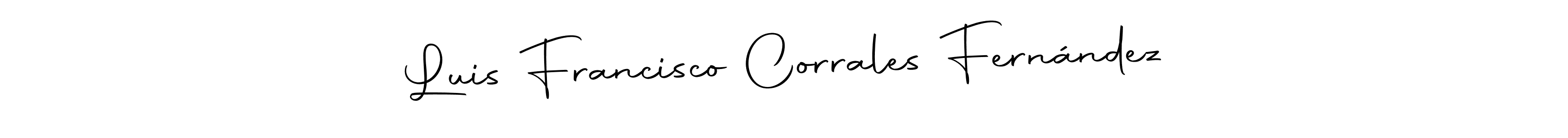 How to make Luis Francisco Corrales Fernández name signature. Use Autography-DOLnW style for creating short signs online. This is the latest handwritten sign. Luis Francisco Corrales Fernández signature style 10 images and pictures png