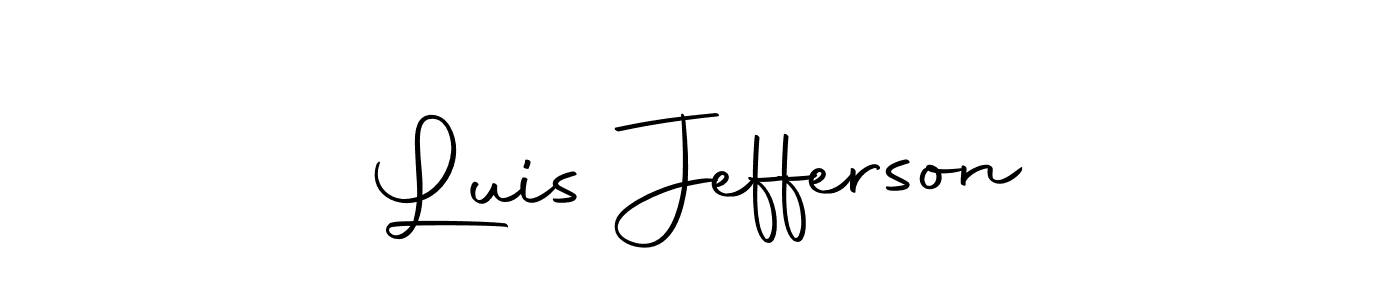 It looks lik you need a new signature style for name Luis Jefferson. Design unique handwritten (Autography-DOLnW) signature with our free signature maker in just a few clicks. Luis Jefferson signature style 10 images and pictures png