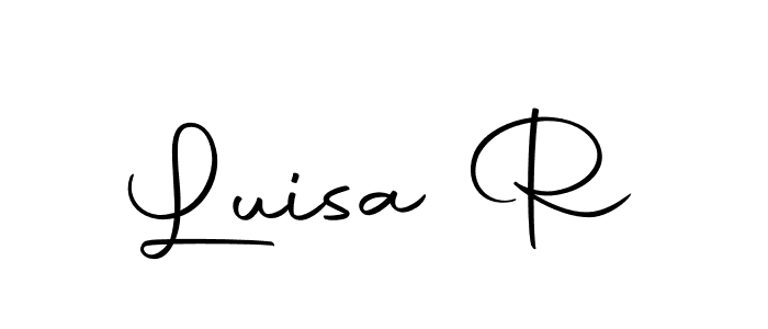 This is the best signature style for the Luisa R name. Also you like these signature font (Autography-DOLnW). Mix name signature. Luisa R signature style 10 images and pictures png