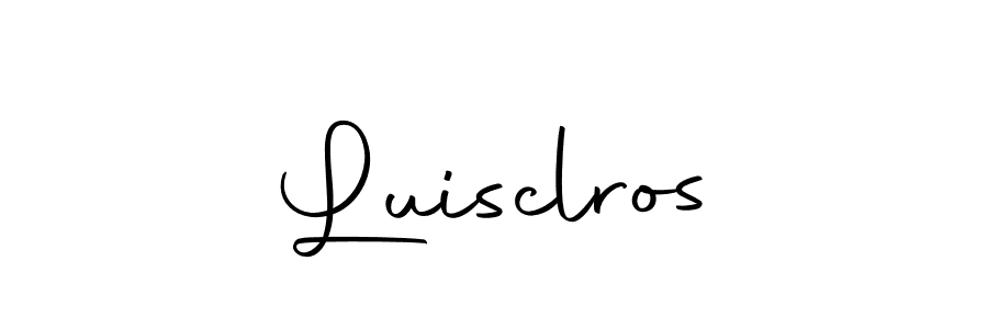 Use a signature maker to create a handwritten signature online. With this signature software, you can design (Autography-DOLnW) your own signature for name Luisclros. Luisclros signature style 10 images and pictures png