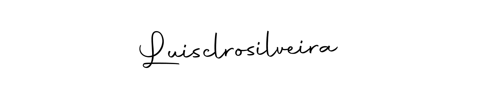 You can use this online signature creator to create a handwritten signature for the name Luisclrosilveira. This is the best online autograph maker. Luisclrosilveira signature style 10 images and pictures png