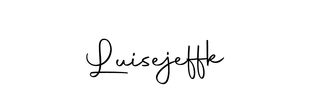 You can use this online signature creator to create a handwritten signature for the name Luisejeffk. This is the best online autograph maker. Luisejeffk signature style 10 images and pictures png