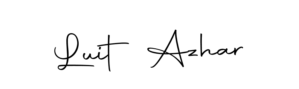 Similarly Autography-DOLnW is the best handwritten signature design. Signature creator online .You can use it as an online autograph creator for name Luit Azhar. Luit Azhar signature style 10 images and pictures png