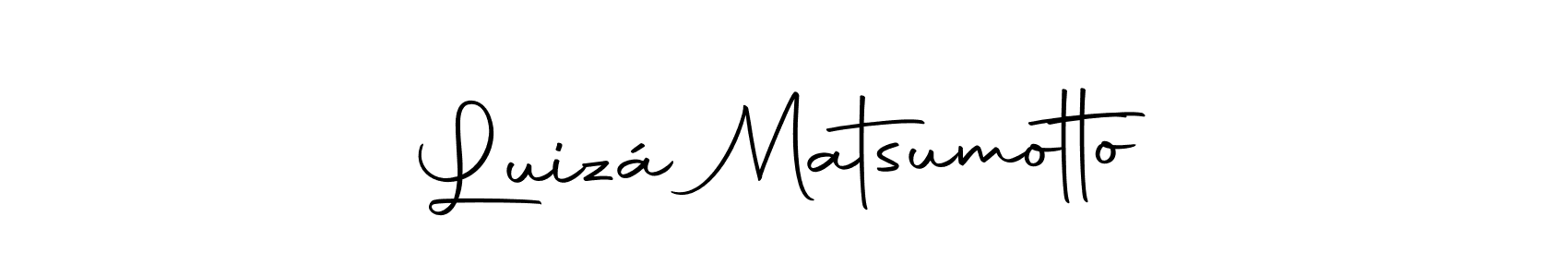 How to make Luizá Matsumotto name signature. Use Autography-DOLnW style for creating short signs online. This is the latest handwritten sign. Luizá Matsumotto signature style 10 images and pictures png