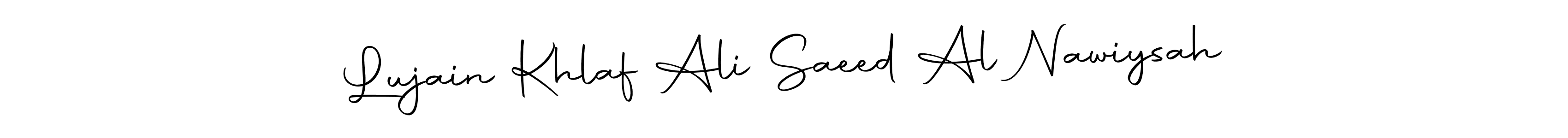 Check out images of Autograph of Lujain Khlaf Ali Saeed Al Nawiysah name. Actor Lujain Khlaf Ali Saeed Al Nawiysah Signature Style. Autography-DOLnW is a professional sign style online. Lujain Khlaf Ali Saeed Al Nawiysah signature style 10 images and pictures png