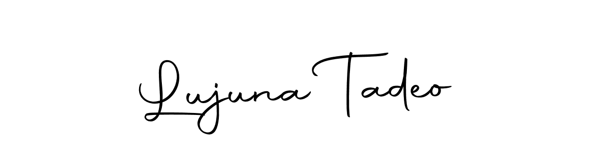 Autography-DOLnW is a professional signature style that is perfect for those who want to add a touch of class to their signature. It is also a great choice for those who want to make their signature more unique. Get Lujuna Tadeo name to fancy signature for free. Lujuna Tadeo signature style 10 images and pictures png