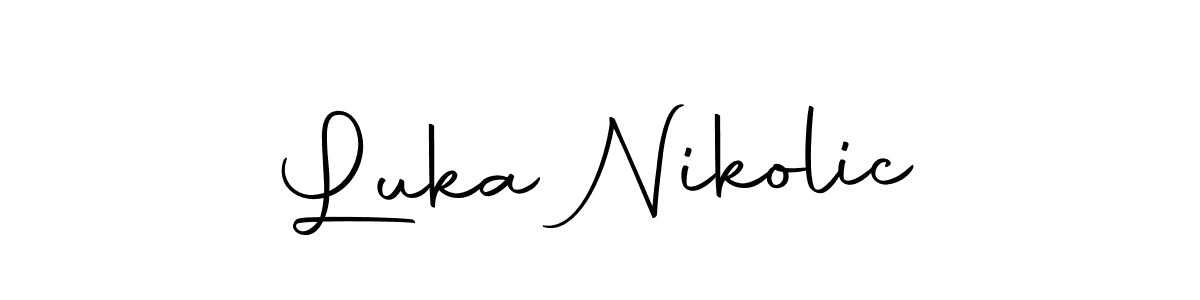 Similarly Autography-DOLnW is the best handwritten signature design. Signature creator online .You can use it as an online autograph creator for name Luka Nikolic. Luka Nikolic signature style 10 images and pictures png