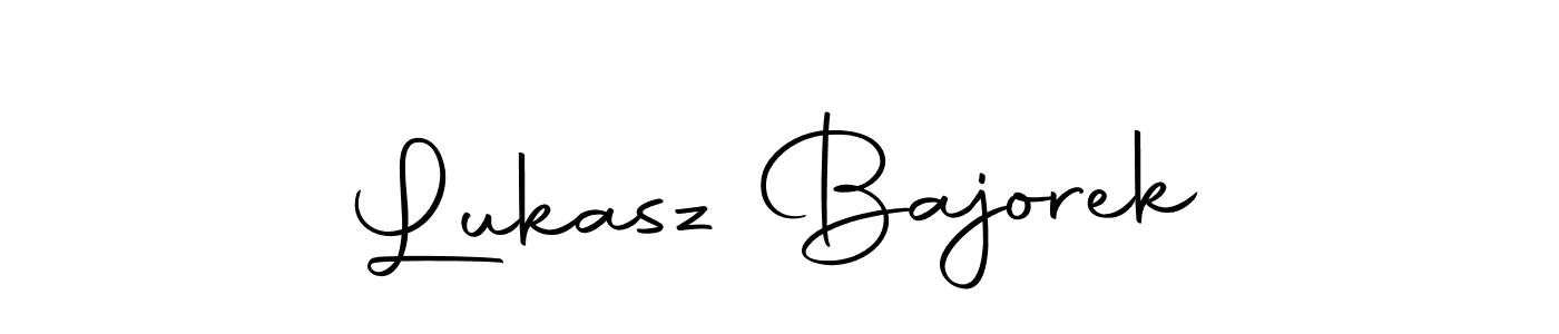 Create a beautiful signature design for name Lukasz Bajorek. With this signature (Autography-DOLnW) fonts, you can make a handwritten signature for free. Lukasz Bajorek signature style 10 images and pictures png