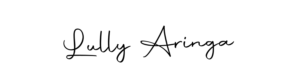 How to make Lully Aringa name signature. Use Autography-DOLnW style for creating short signs online. This is the latest handwritten sign. Lully Aringa signature style 10 images and pictures png