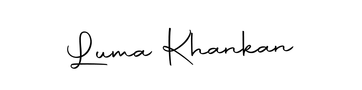 Make a beautiful signature design for name Luma Khankan. Use this online signature maker to create a handwritten signature for free. Luma Khankan signature style 10 images and pictures png