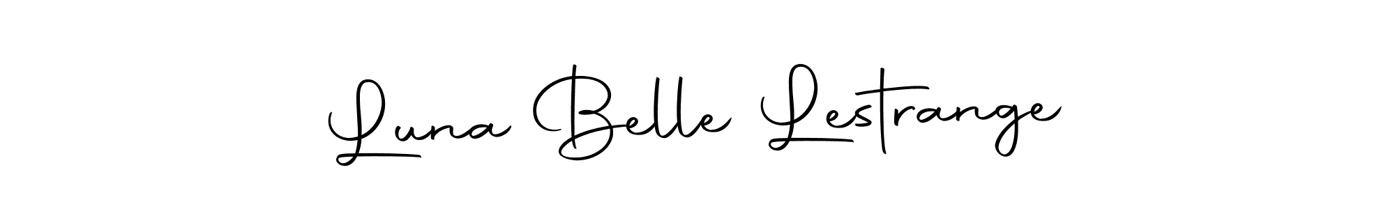 Luna Belle Lestrange stylish signature style. Best Handwritten Sign (Autography-DOLnW) for my name. Handwritten Signature Collection Ideas for my name Luna Belle Lestrange. Luna Belle Lestrange signature style 10 images and pictures png