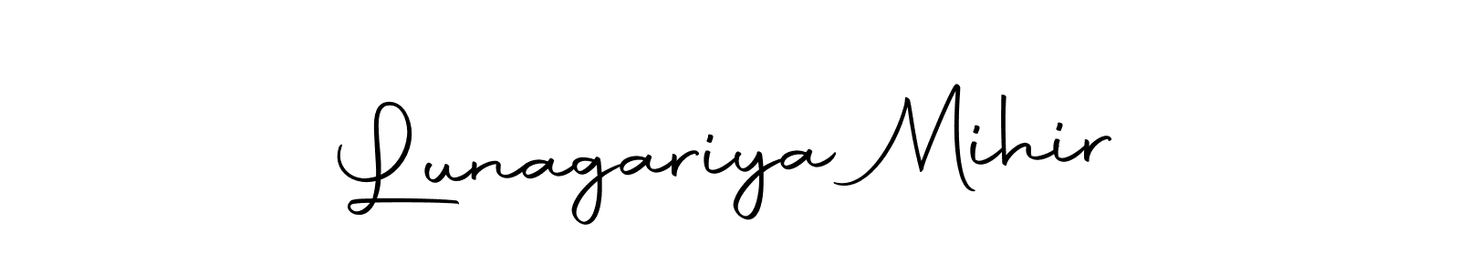 Make a beautiful signature design for name Lunagariya Mihir. Use this online signature maker to create a handwritten signature for free. Lunagariya Mihir signature style 10 images and pictures png