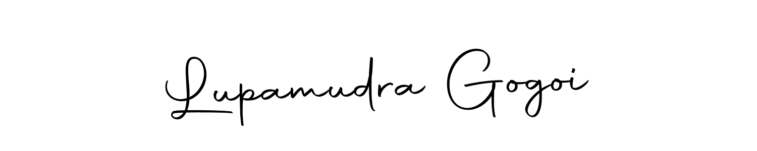 How to make Lupamudra Gogoi name signature. Use Autography-DOLnW style for creating short signs online. This is the latest handwritten sign. Lupamudra Gogoi signature style 10 images and pictures png