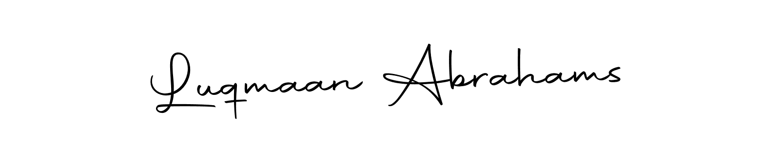 Also we have Luqmaan Abrahams name is the best signature style. Create professional handwritten signature collection using Autography-DOLnW autograph style. Luqmaan Abrahams signature style 10 images and pictures png