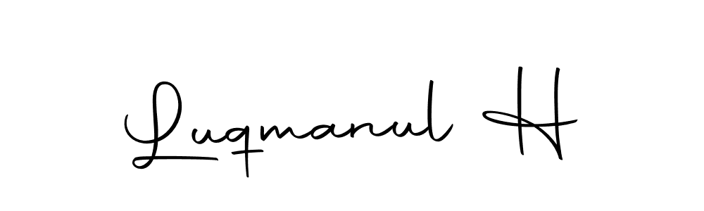 You should practise on your own different ways (Autography-DOLnW) to write your name (Luqmanul H) in signature. don't let someone else do it for you. Luqmanul H signature style 10 images and pictures png